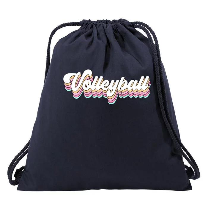 Retro Volleyball Pastel Aesthetic For Teen Gift Drawstring Bag