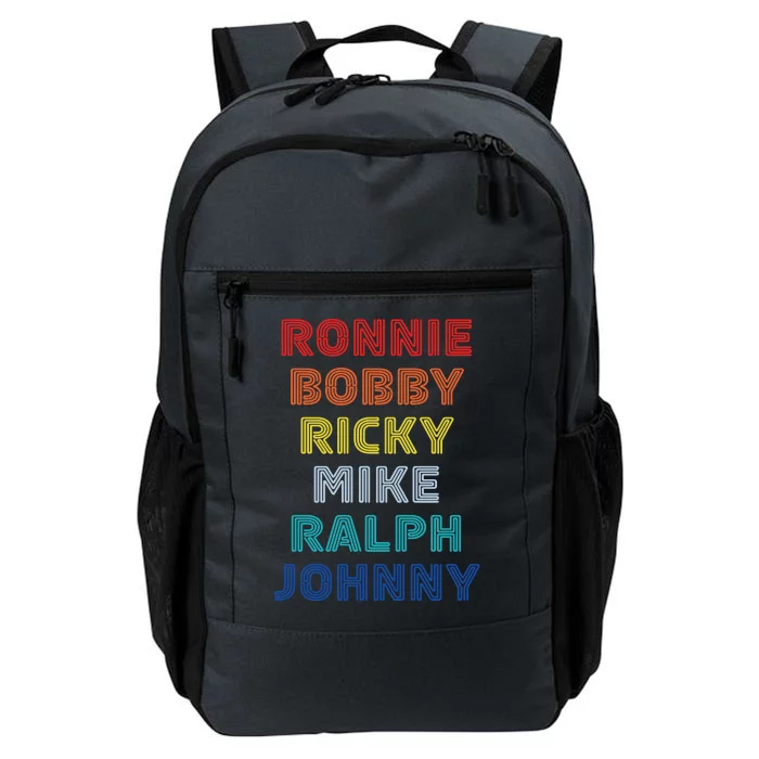 Retro Vintage Ronnie Bobby Ricky Mike Ralph And Johnny Daily Commute Backpack