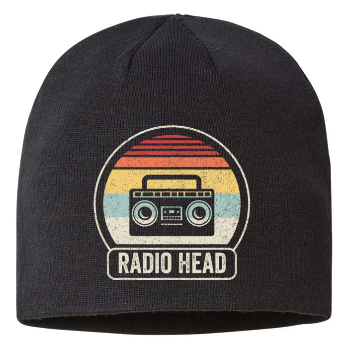 Retro Vintage Radio Head 8 1/2in Sustainable Knit Beanie