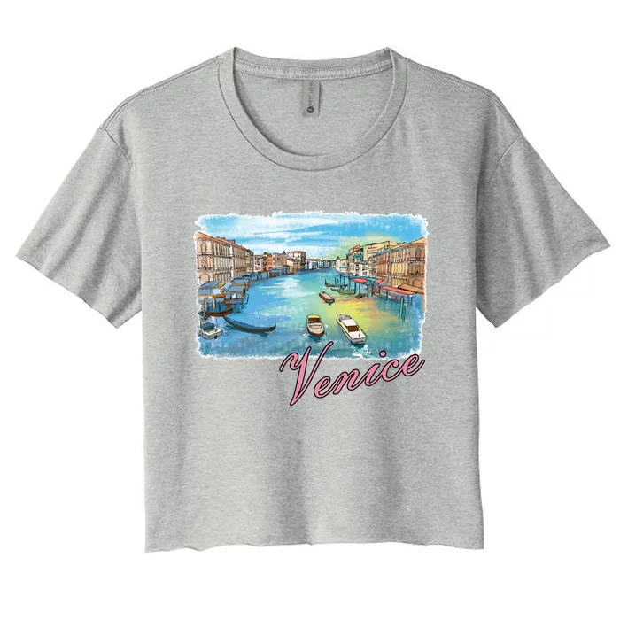 Romantic Venice Women's Crop Top Tee