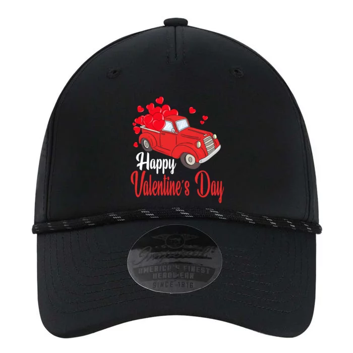 Retro Vintage Red Truck Carrying Hearts Happy Valentines Day Funny Gift Performance The Dyno Cap