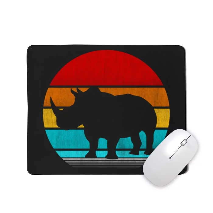 Retro Vintage Rhino Mousepad