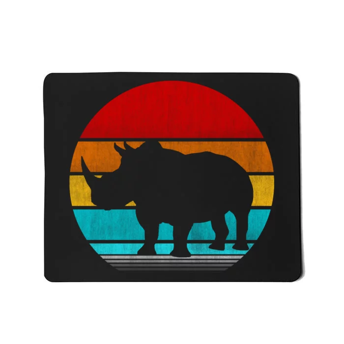 Retro Vintage Rhino Mousepad