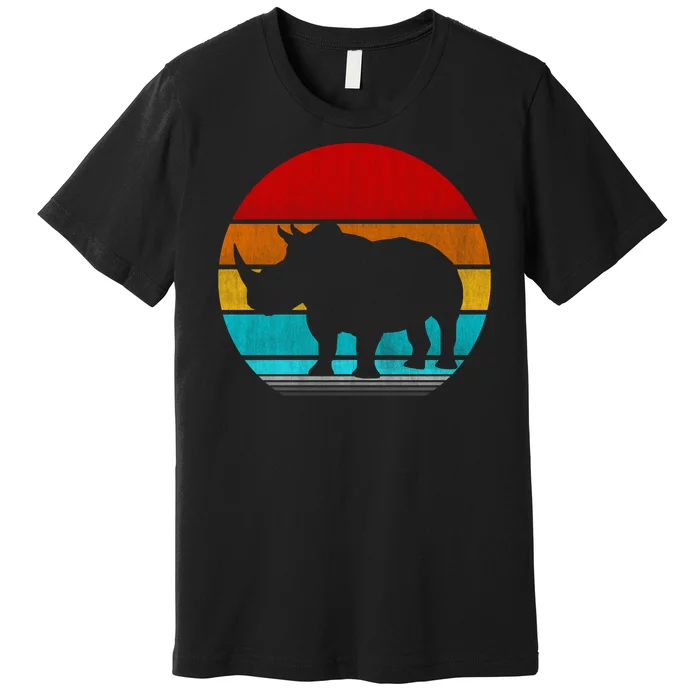 Retro Vintage Rhino Premium T-Shirt