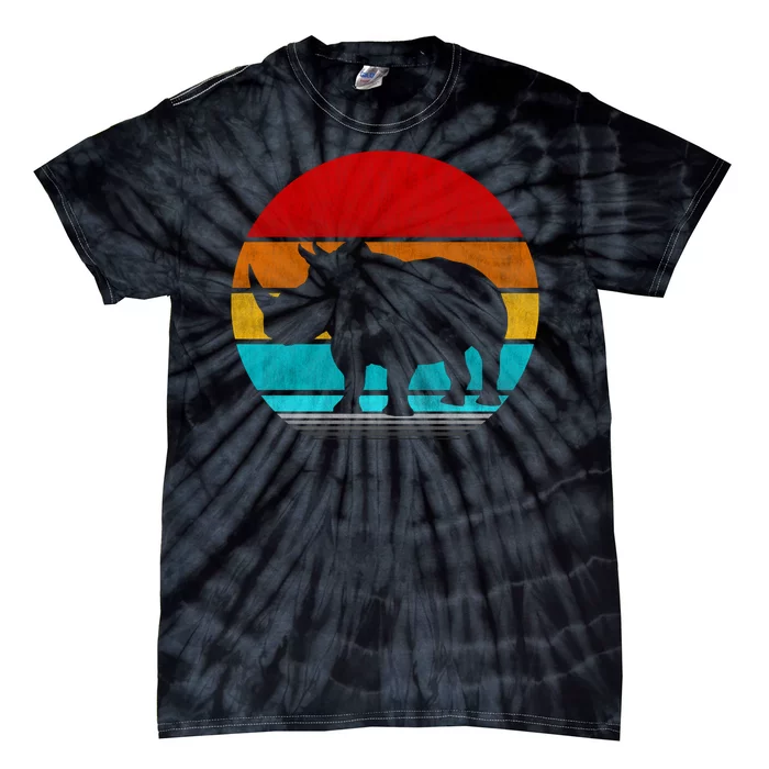 Retro Vintage Rhino Tie-Dye T-Shirt