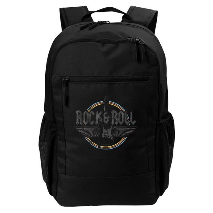 Retro Vintage Rock & Roll Guitar Wings Music Concert Band Daily Commute Backpack