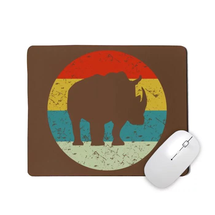 Retro Vintage Rhino Mousepad