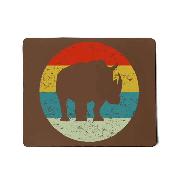 Retro Vintage Rhino Mousepad