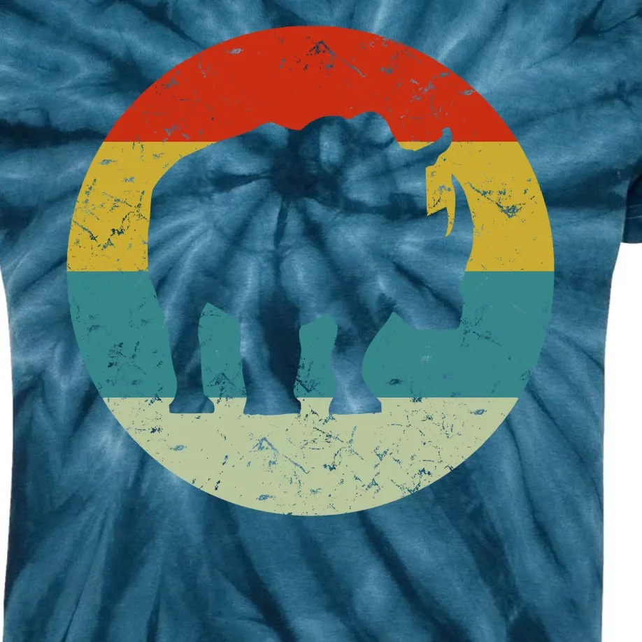 Retro Vintage Rhino Kids Tie-Dye T-Shirt