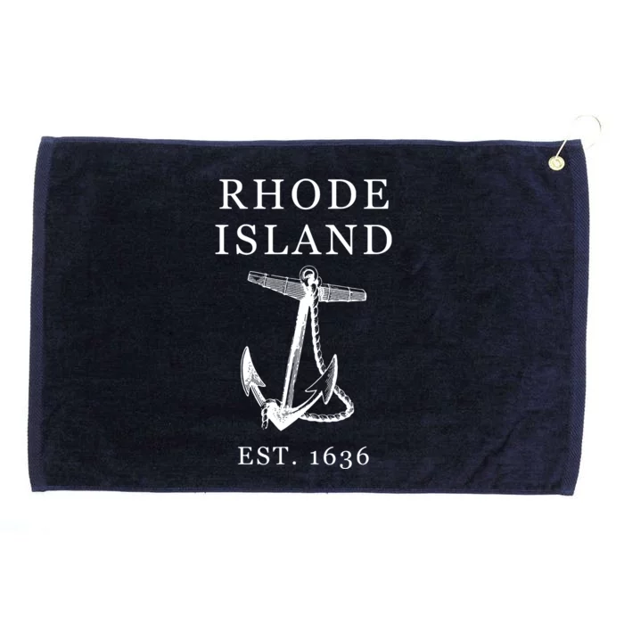 Ri Vintage Rhode Island Anchor Grommeted Golf Towel