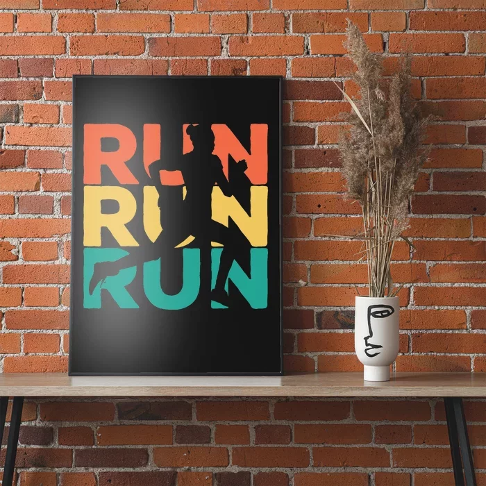 Retro Vintage Running Gift For Runners Poster