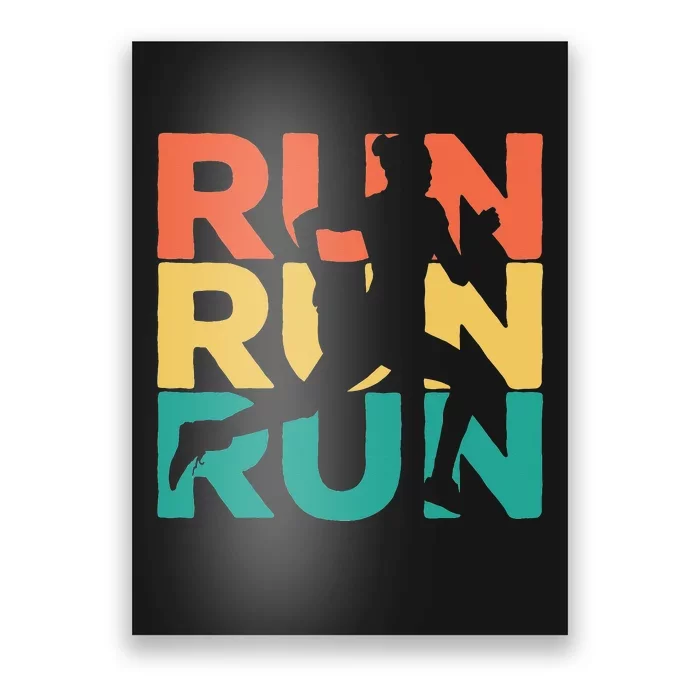 Retro Vintage Running Gift For Runners Poster