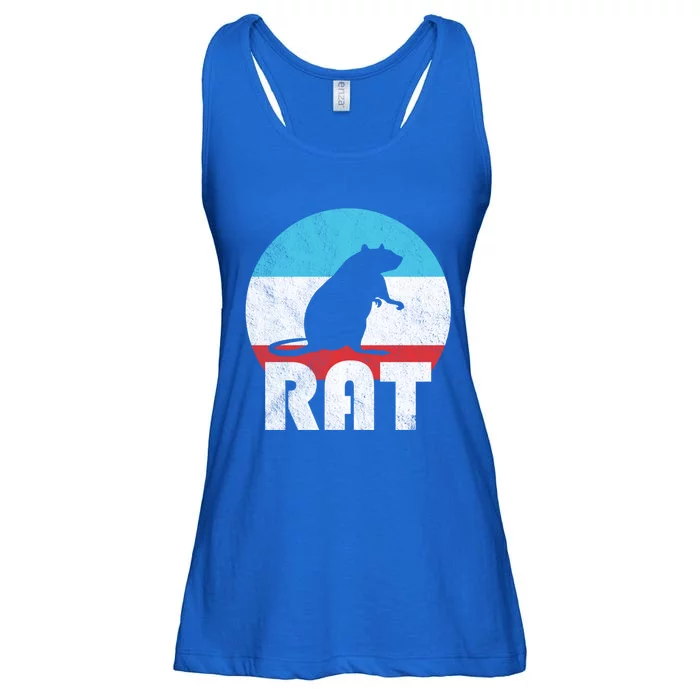 Rat Vintage Retro Silhouette Gift Ladies Essential Flowy Tank