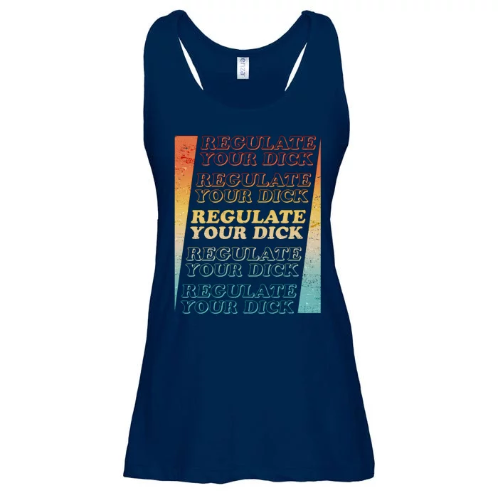 Retro Vintage Regulate Your Dick Pro Roe Ladies Essential Flowy Tank