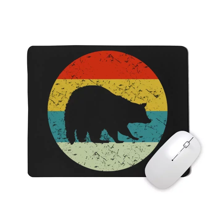 Retro Vintage Raccoon Mousepad