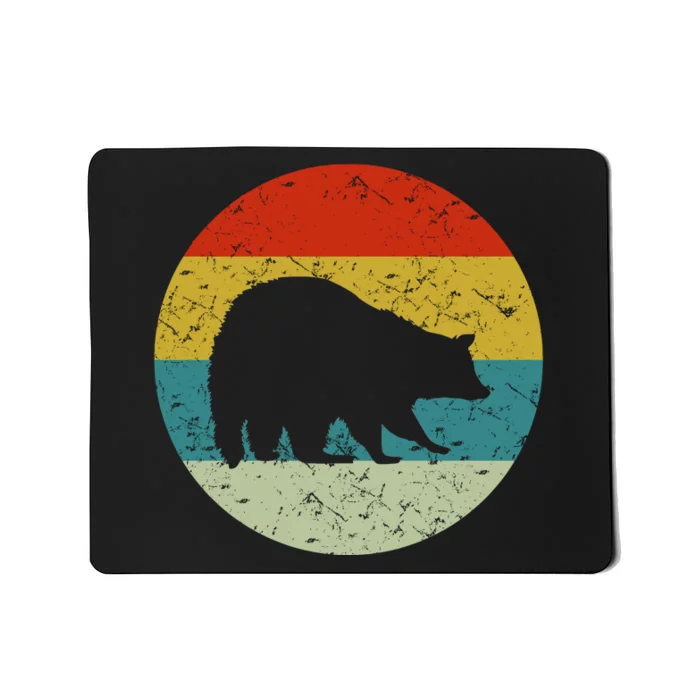 Retro Vintage Raccoon Mousepad