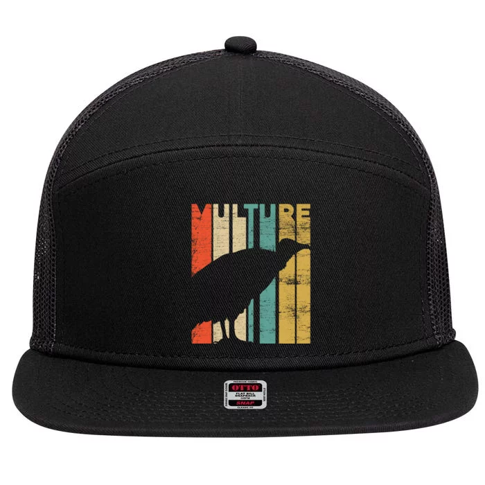 Retro Vulture 7 Panel Mesh Trucker Snapback Hat