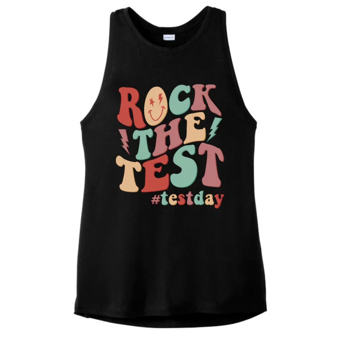 Retro Vintage Rock The Test #Testday Ladies Tri-Blend Wicking Tank