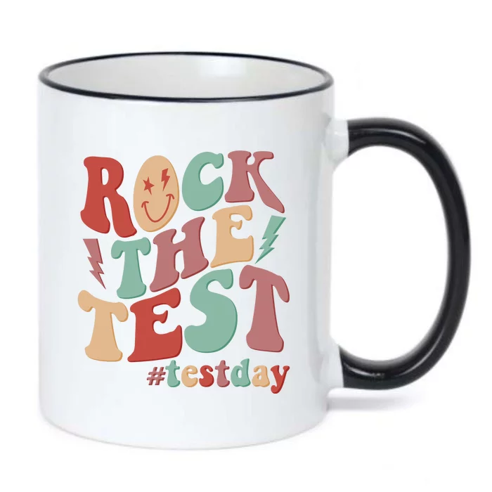 Retro Vintage Rock The Test #Testday Black Color Changing Mug