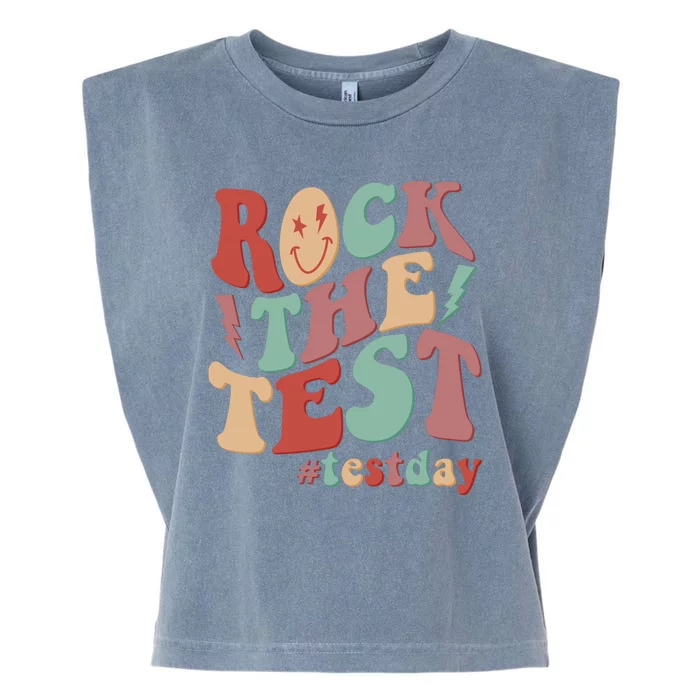 Retro Vintage Rock The Test #Testday Garment-Dyed Women's Muscle Tee