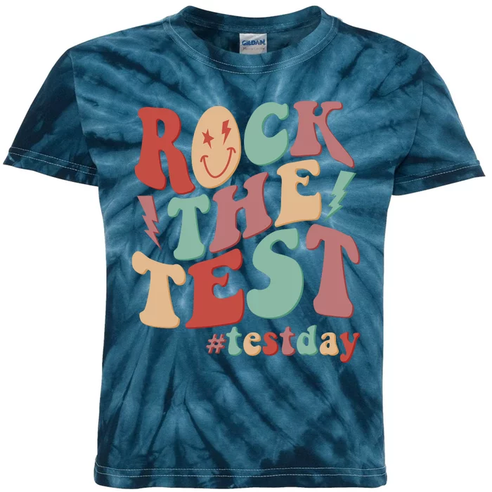 Retro Vintage Rock The Test #Testday Kids Tie-Dye T-Shirt