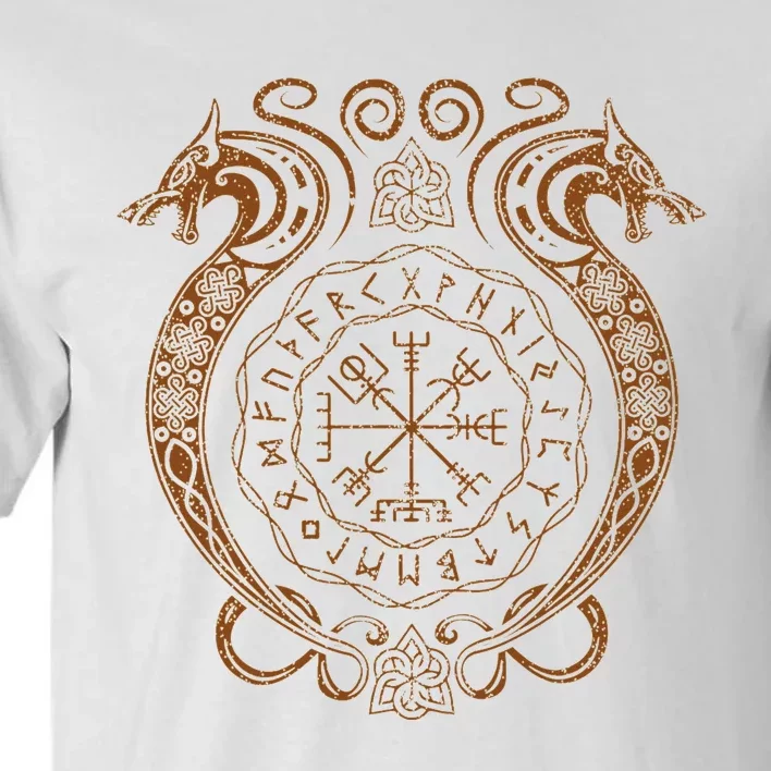 Retro Viking Runes Symbols Norse Compass Valhalla Mythology Tall T-Shirt