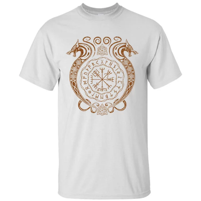 Retro Viking Runes Symbols Norse Compass Valhalla Mythology Tall T-Shirt