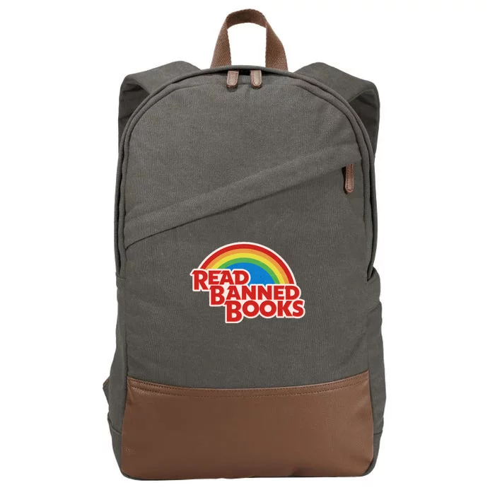 Retro Vintage Read Banned Books Cotton Canvas Backpack