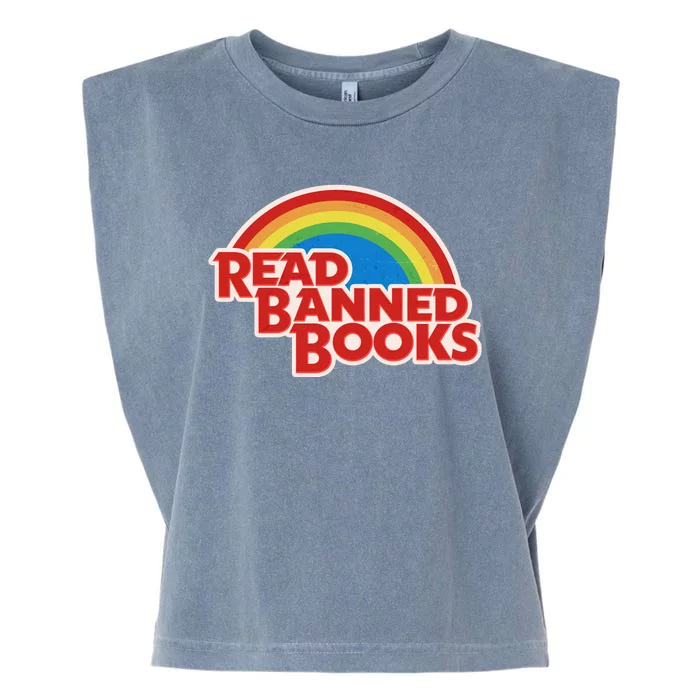 Retro Vintage Read Banned Books Garment-Dyed Women's Muscle Tee