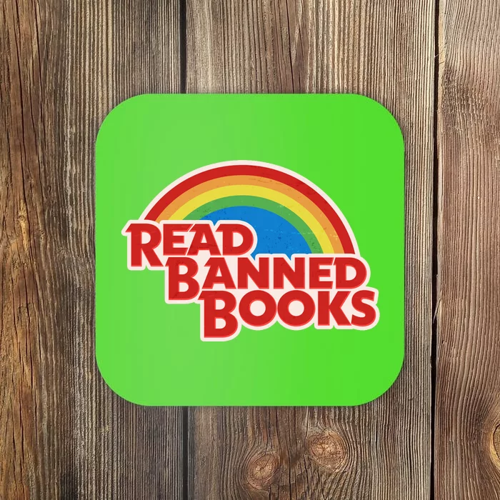 Retro Vintage Read Banned Books Coaster