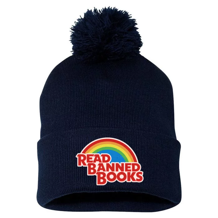 Retro Vintage Read Banned Books Pom Pom 12in Knit Beanie