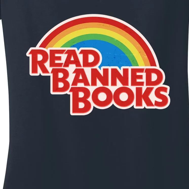 Retro Vintage Read Banned Books Women's V-Neck T-Shirt