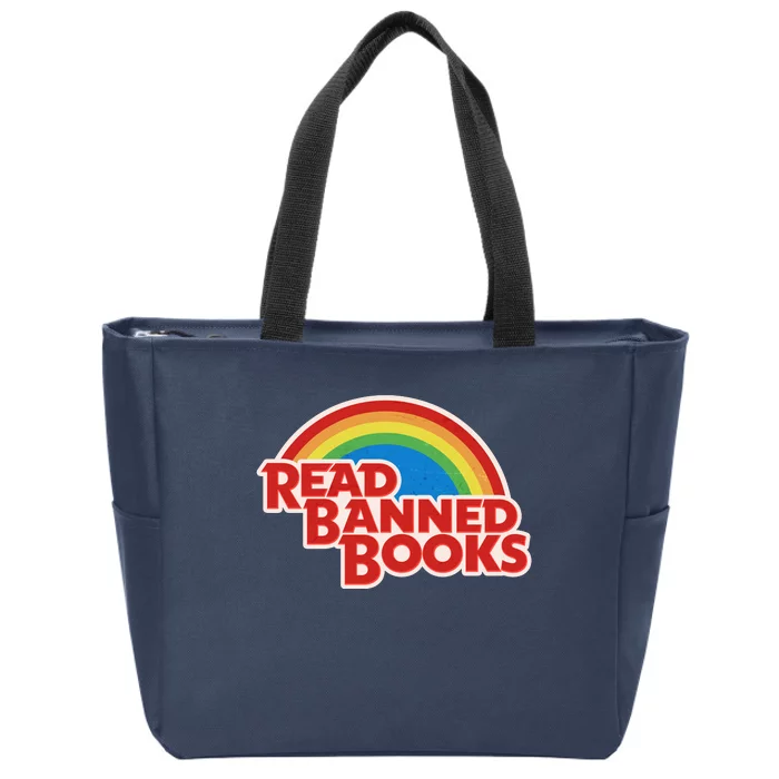 Retro Vintage Read Banned Books Zip Tote Bag