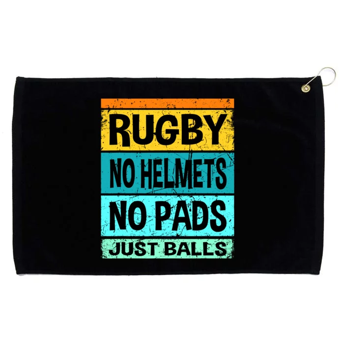 Retro Vintage Rugby Just Balls Players Fans Grommeted Golf Towel