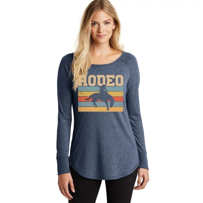 Rodeo Vintage Retro Women's Perfect Tri Tunic Long Sleeve Shirt