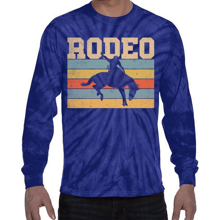 Rodeo Vintage Retro Tie-Dye Long Sleeve Shirt