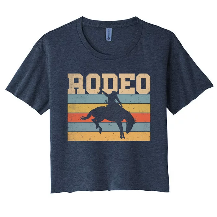 Rodeo Vintage Retro Women's Crop Top Tee