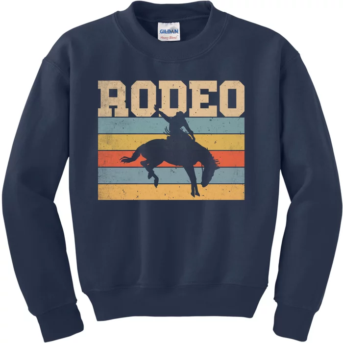 Rodeo Vintage Retro Kids Sweatshirt