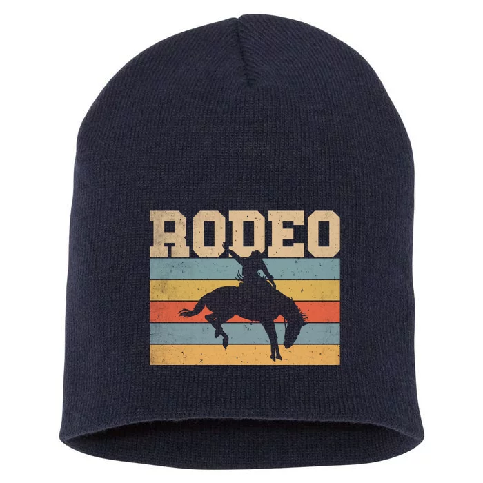 Rodeo Vintage Retro Short Acrylic Beanie