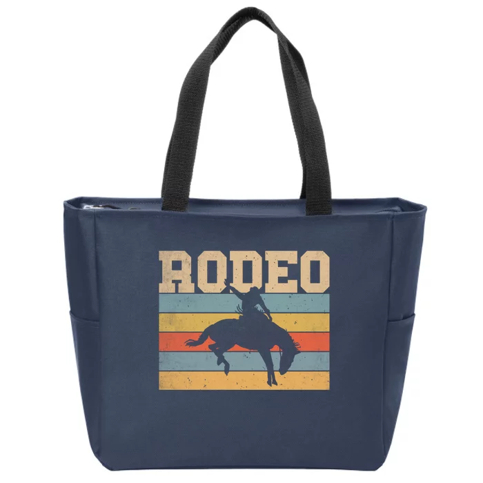 Rodeo Vintage Retro Zip Tote Bag