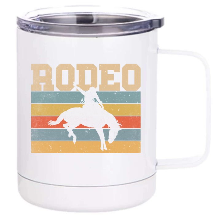 Rodeo Vintage Retro Front & Back 12oz Stainless Steel Tumbler Cup