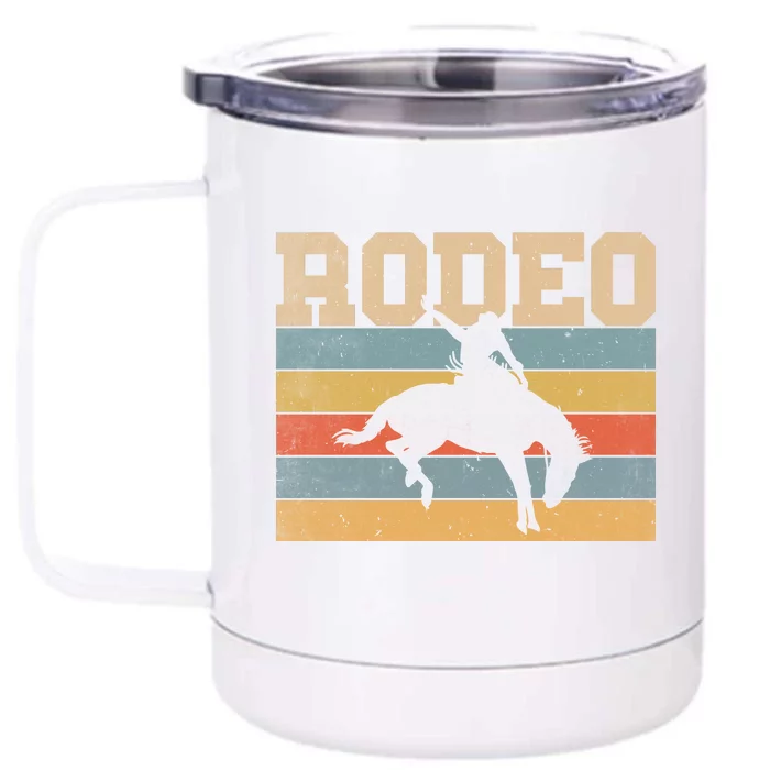 Rodeo Vintage Retro Front & Back 12oz Stainless Steel Tumbler Cup