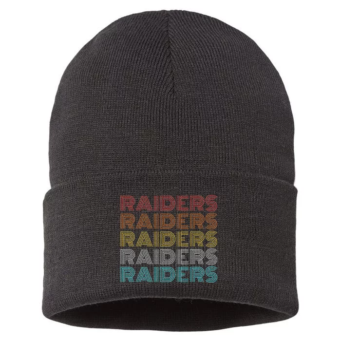 Retro Vintage Raiders Sustainable Knit Beanie