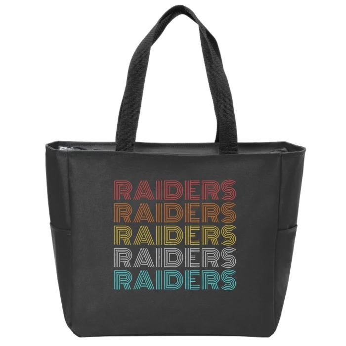 Retro Vintage Raiders Zip Tote Bag