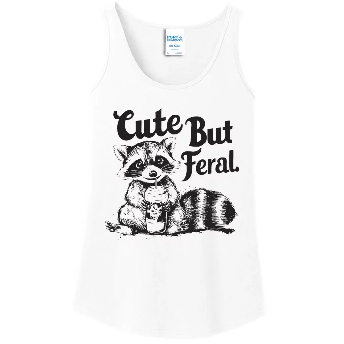 Raccoon Vacation Ladies Essential Tank