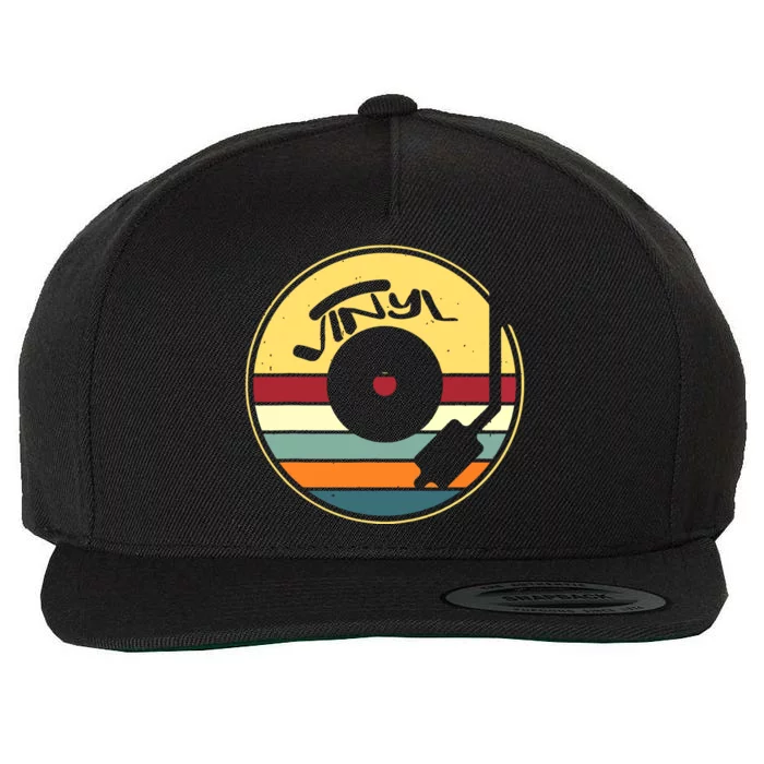 Retro Vinyl Record Vintage Vinyls Lp Record Wool Snapback Cap