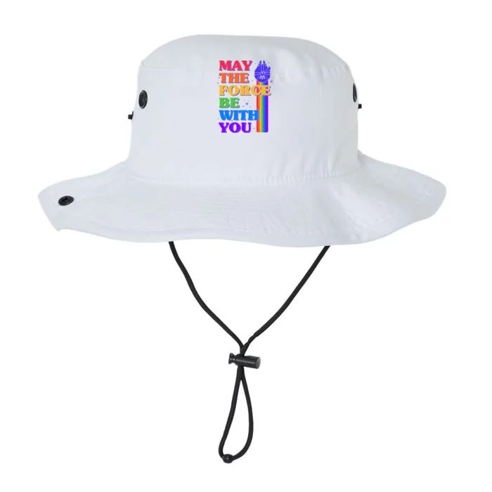 Retro Vintage Rainbow May The 4th May The Force Be With You Legacy Cool Fit Booney Bucket Hat