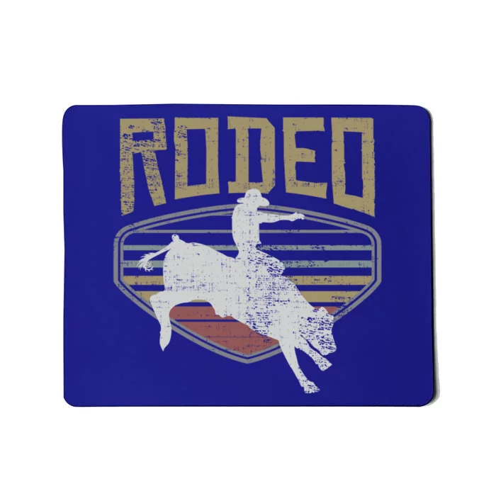 Rodeo Vintage Retro Style Bull Riding Gift Cute Gift Mousepad