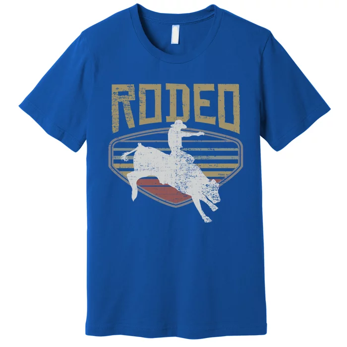 Rodeo Vintage Retro Style Bull Riding Gift Cute Gift Premium T-Shirt