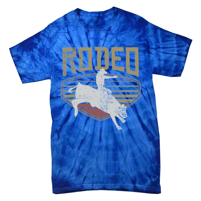 Rodeo Vintage Retro Style Bull Riding Gift Cute Gift Tie-Dye T-Shirt